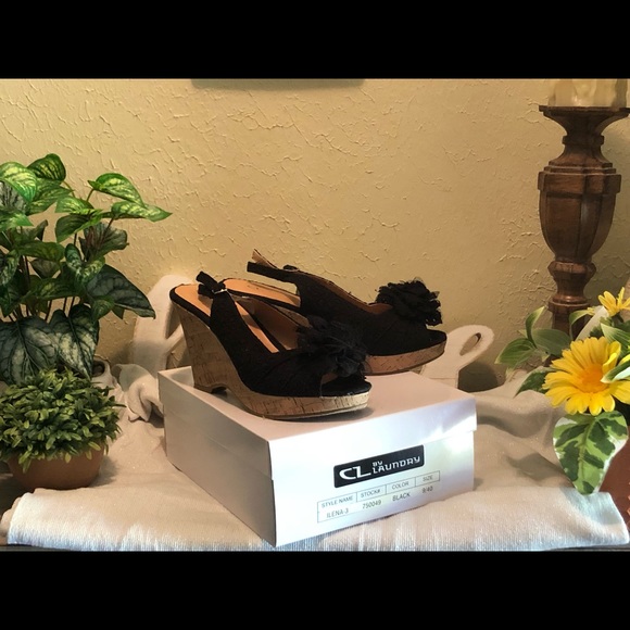 Black wedge heels - Picture 2 of 7